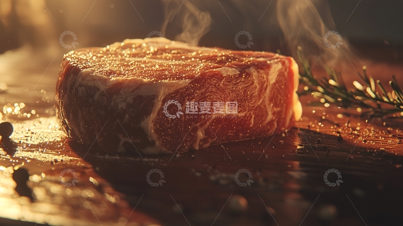 高清大图下载【趣麦麦图】滋滋冒油的牛排