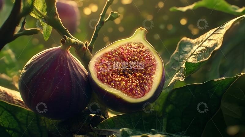 高清大图下载【趣麦麦图】无花果切面特写