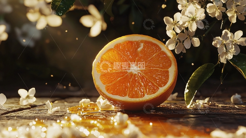 高清大图下载【趣麦麦图】新鲜橙子切片