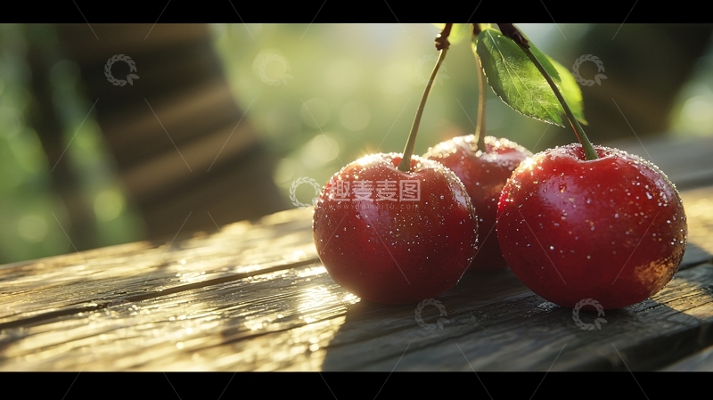 高清大图下载【趣麦麦图】樱桃在阳光下