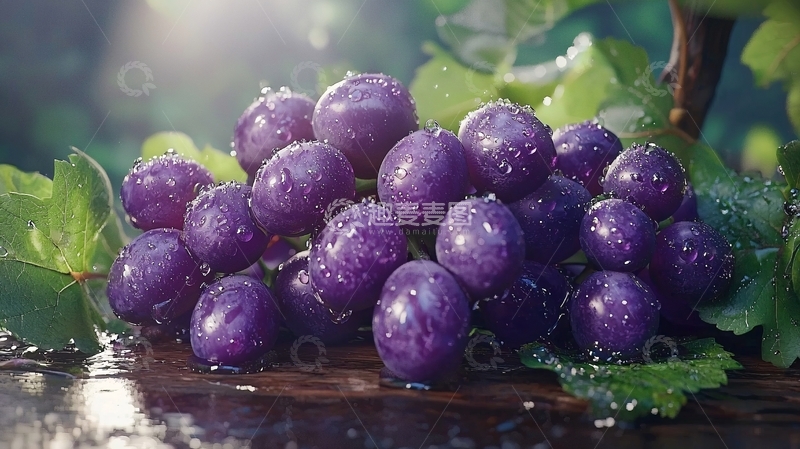 高清大图下载【趣麦麦图】新鲜紫葡萄高清图片