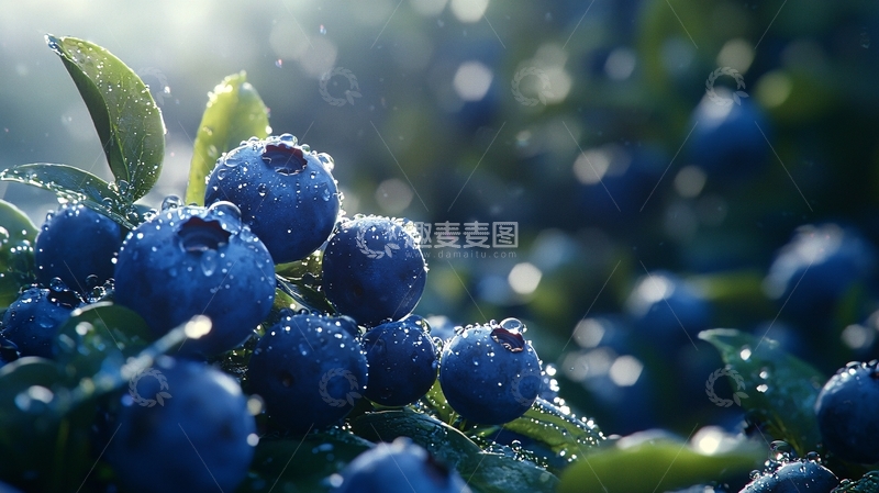 高清大图下载【趣麦麦图】蓝莓簇高清图片