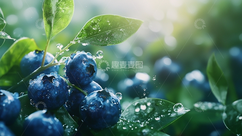 高清大图下载【趣麦麦图】新鲜蓝莓高清图片