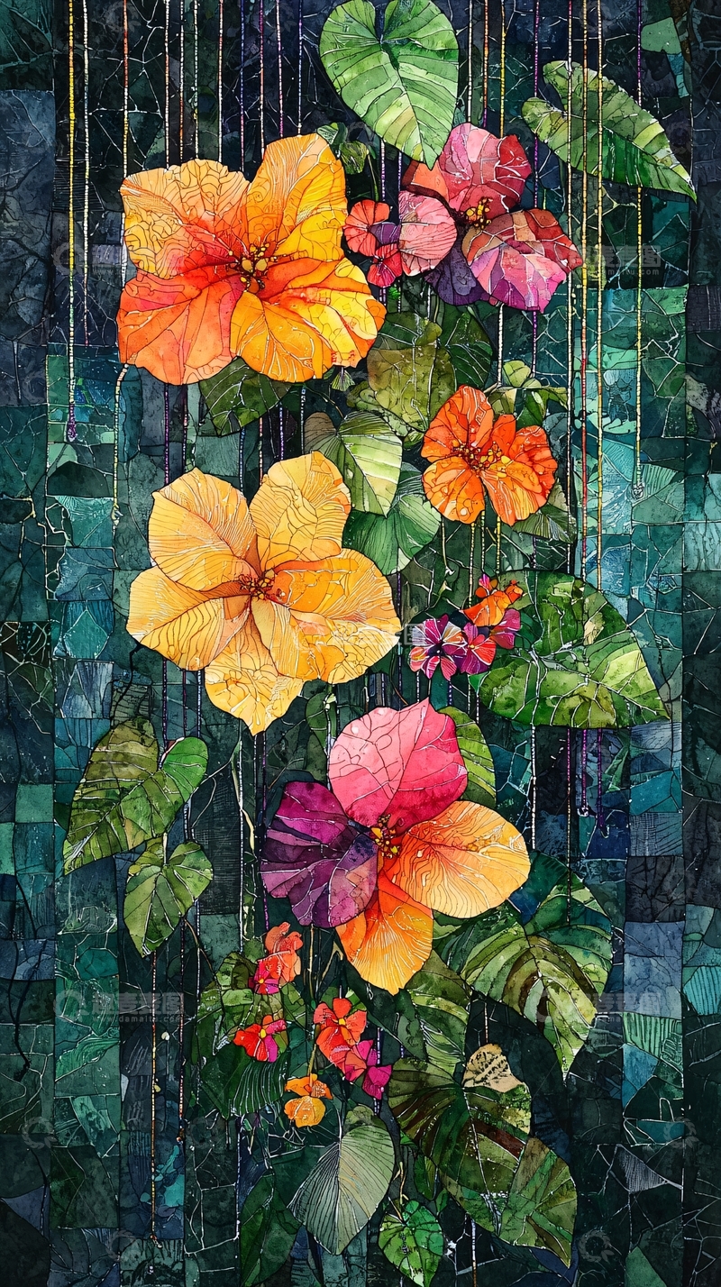 高清大图下载【趣麦麦图】鲜艳花朵的艺术壁纸