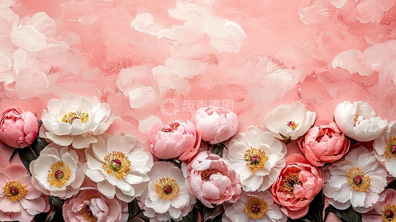 高清大图下载【趣麦麦图】粉色花卉背景
