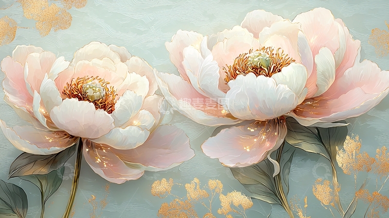 高清大图下载【趣麦麦图】粉色牡丹花高清图片