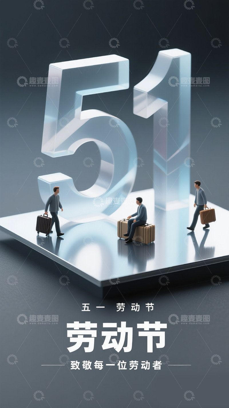 高清大图下载【趣麦麦图】51水晶字海报 3