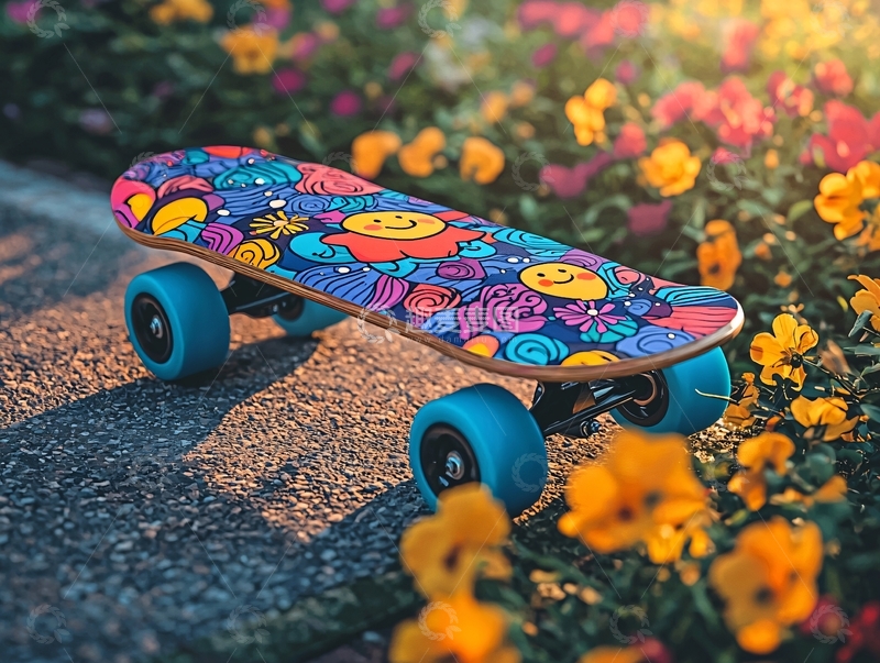 高清大图下载【趣麦麦图】彩色图案滑板