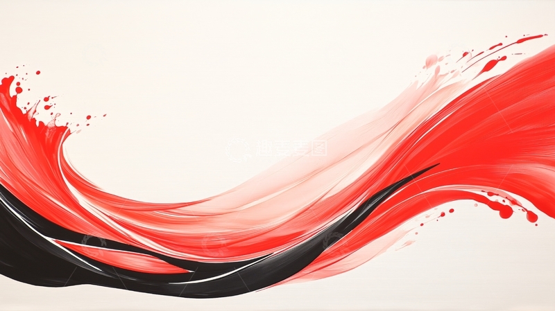 高清大图下载【趣麦麦图】红黑流体抽象背景