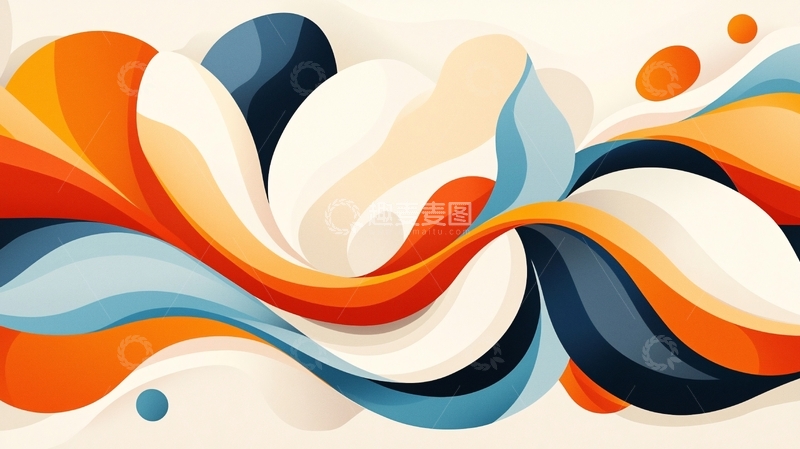 高清大图下载【趣麦麦图】抽象彩色曲线