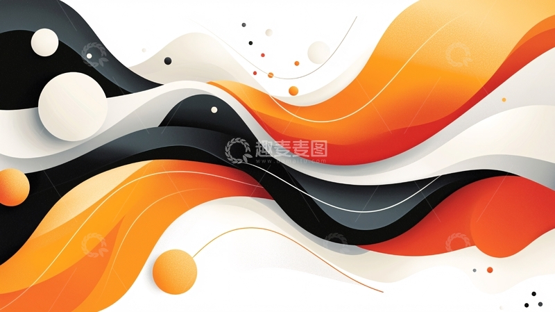 高清大图下载【趣麦麦图】抽象曲线背景图