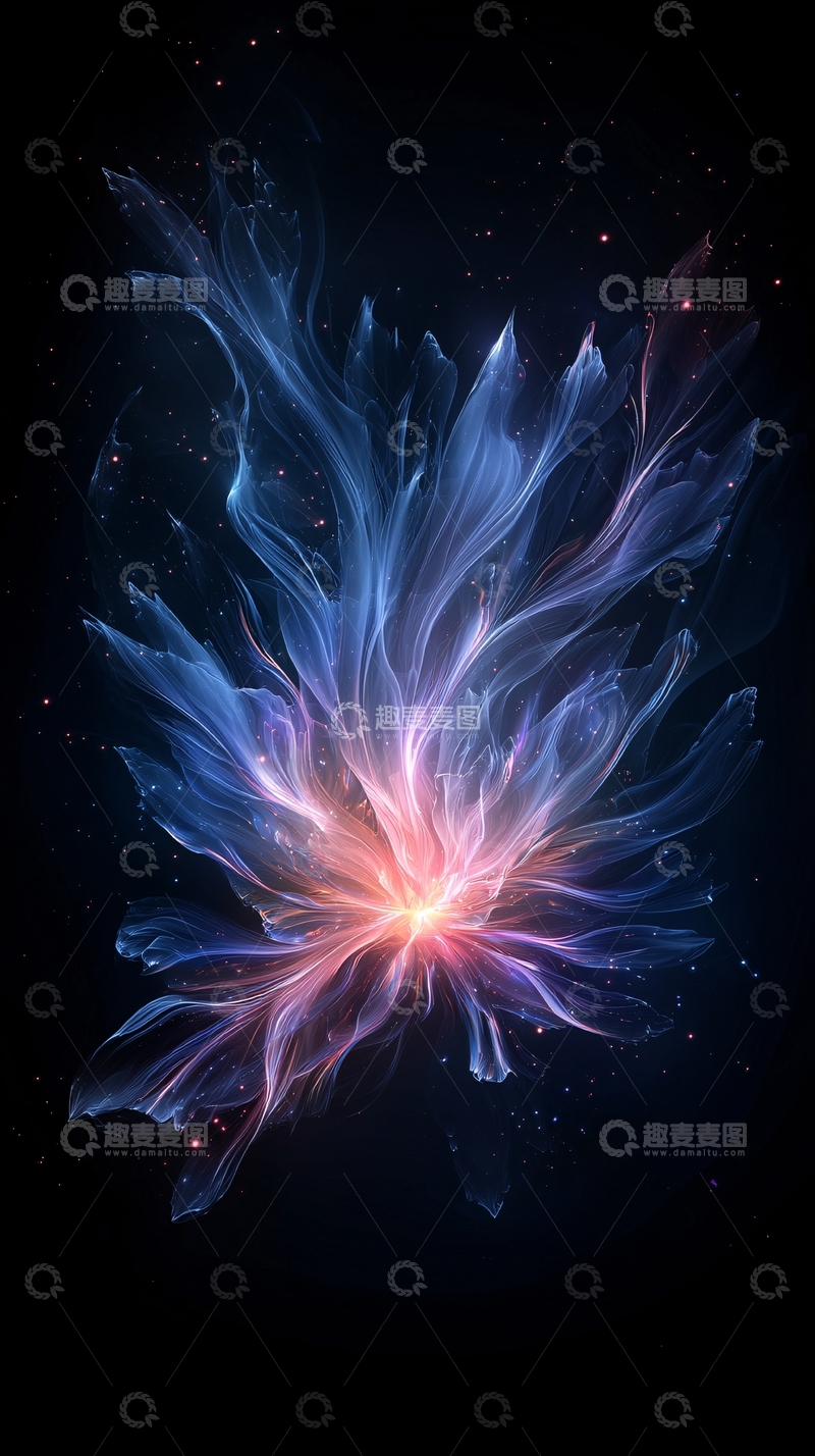 高清大图下载【趣麦麦图】光晕花朵状发光体