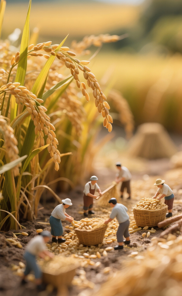 稻田劳动微缩场景7