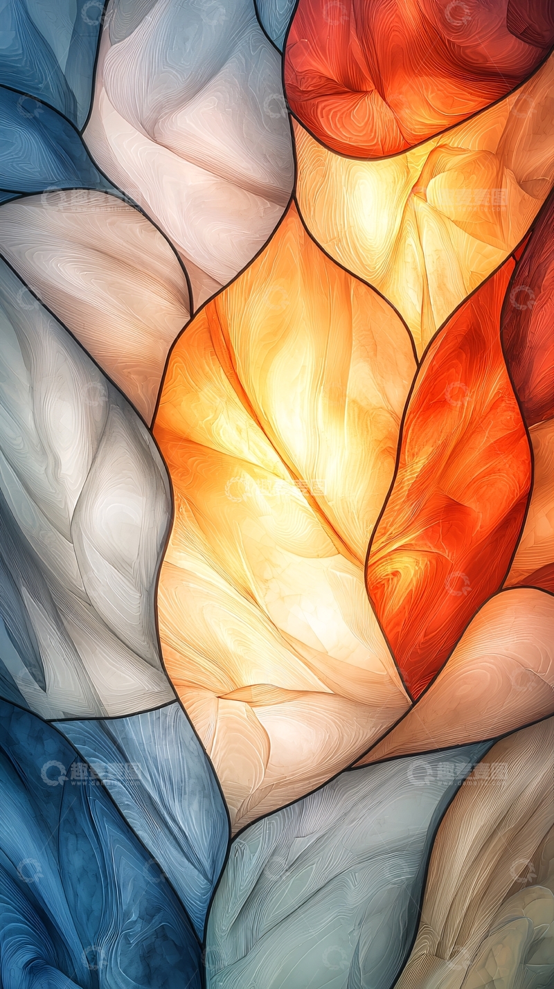 高清大图下载【趣麦麦图】抽象艺术色块拼接