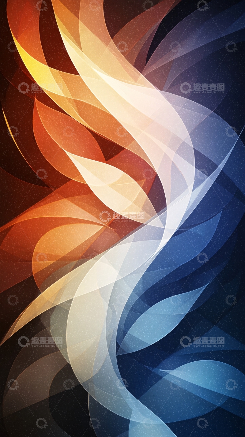 高清大图下载【趣麦麦图】抽象彩色光线流动