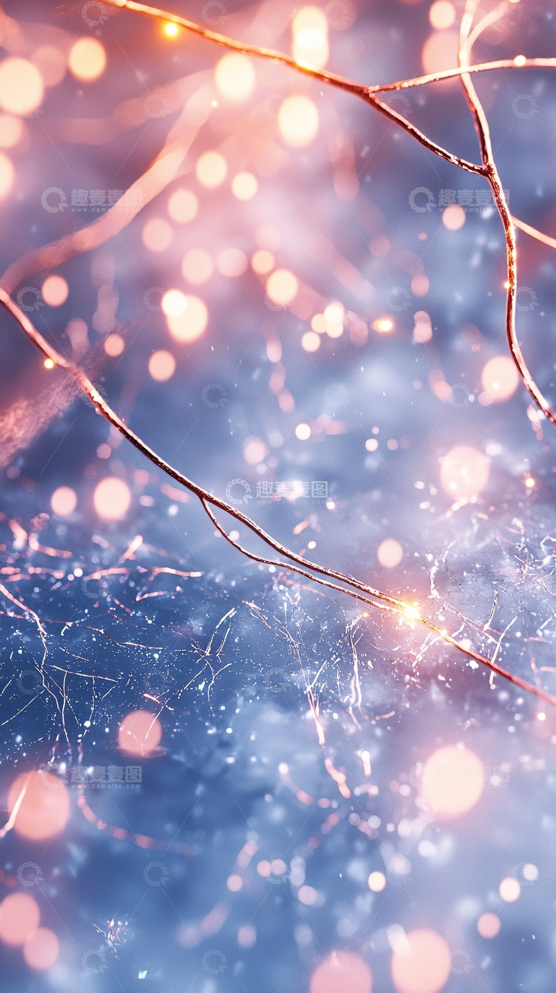 高清大图下载【趣麦麦图】朦胧光晕树枝背景