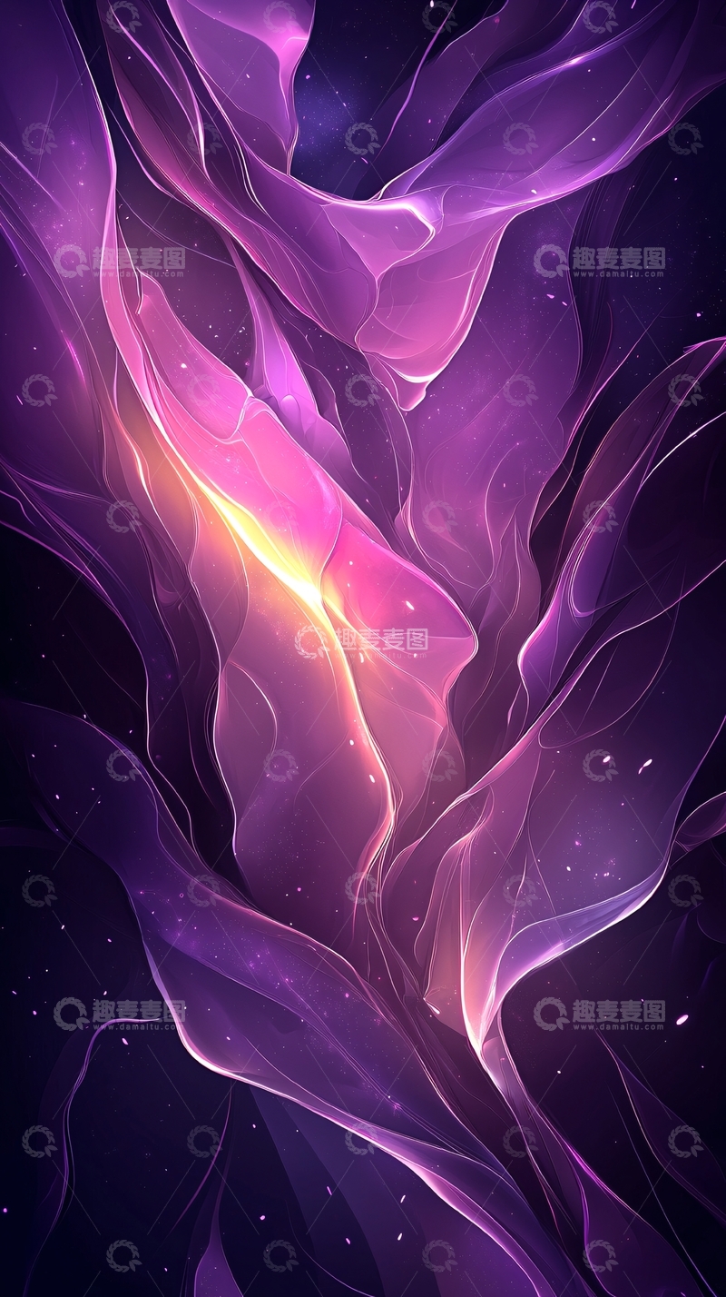 高清大图下载【趣麦麦图】紫色透明丝绸纹理背景