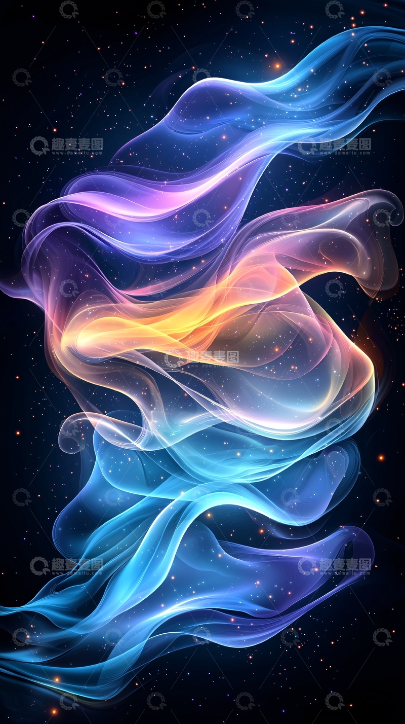 高清大图下载【趣麦麦图】绚丽多彩的流体烟雾