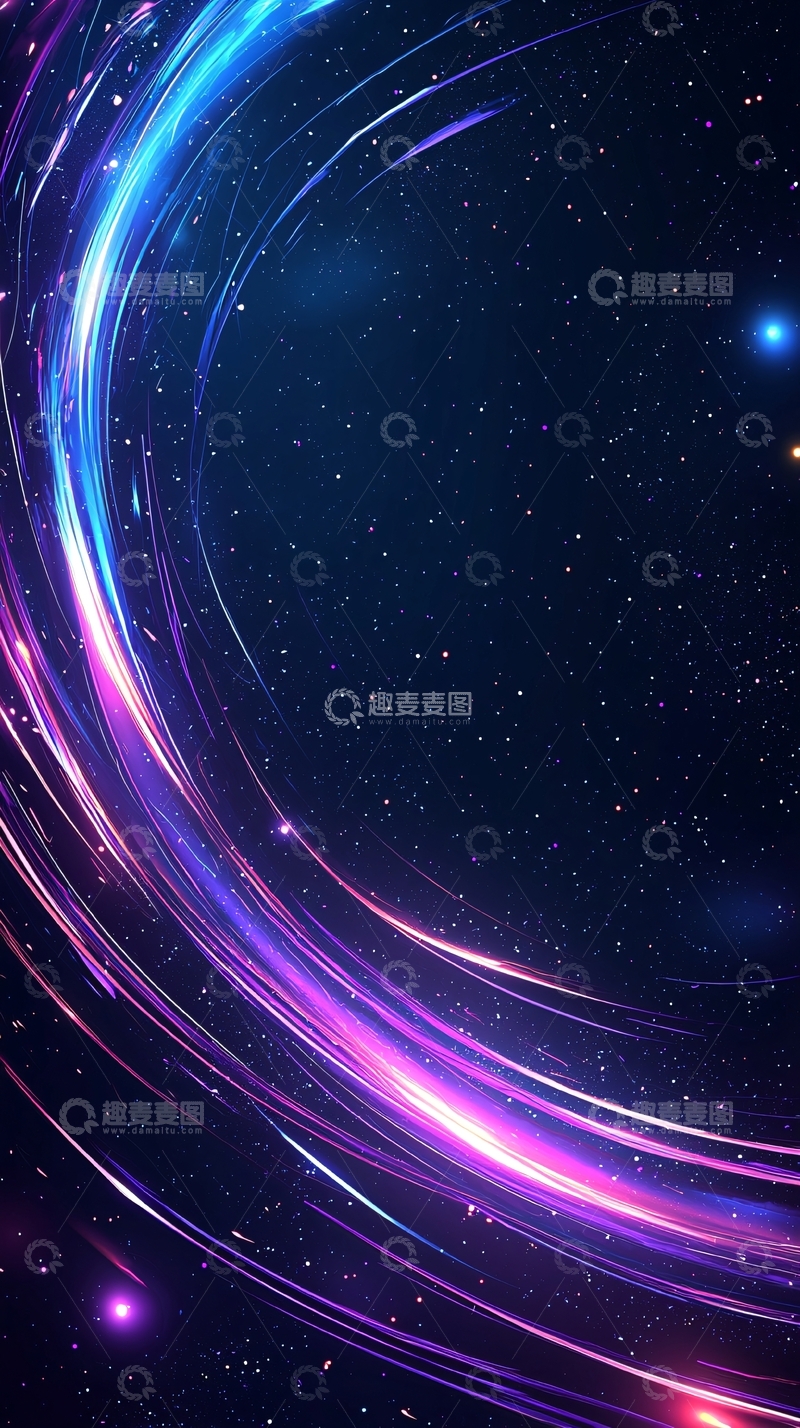 高清大图下载【趣麦麦图】星空漩涡光线