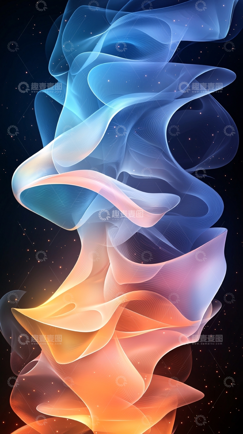 高清大图下载【趣麦麦图】抽象烟雾色彩背景