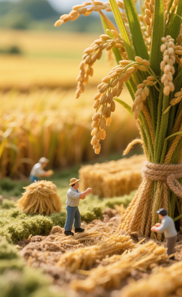 稻田劳作微缩场景1