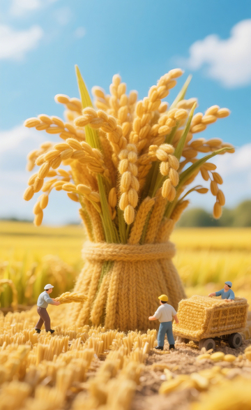 稻田劳作微缩场景2