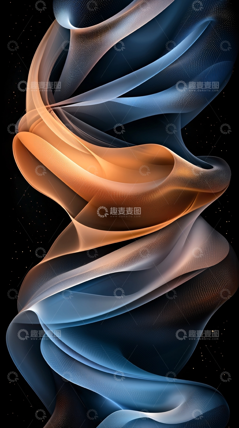 高清大图下载【趣麦麦图】抽象流动曲线