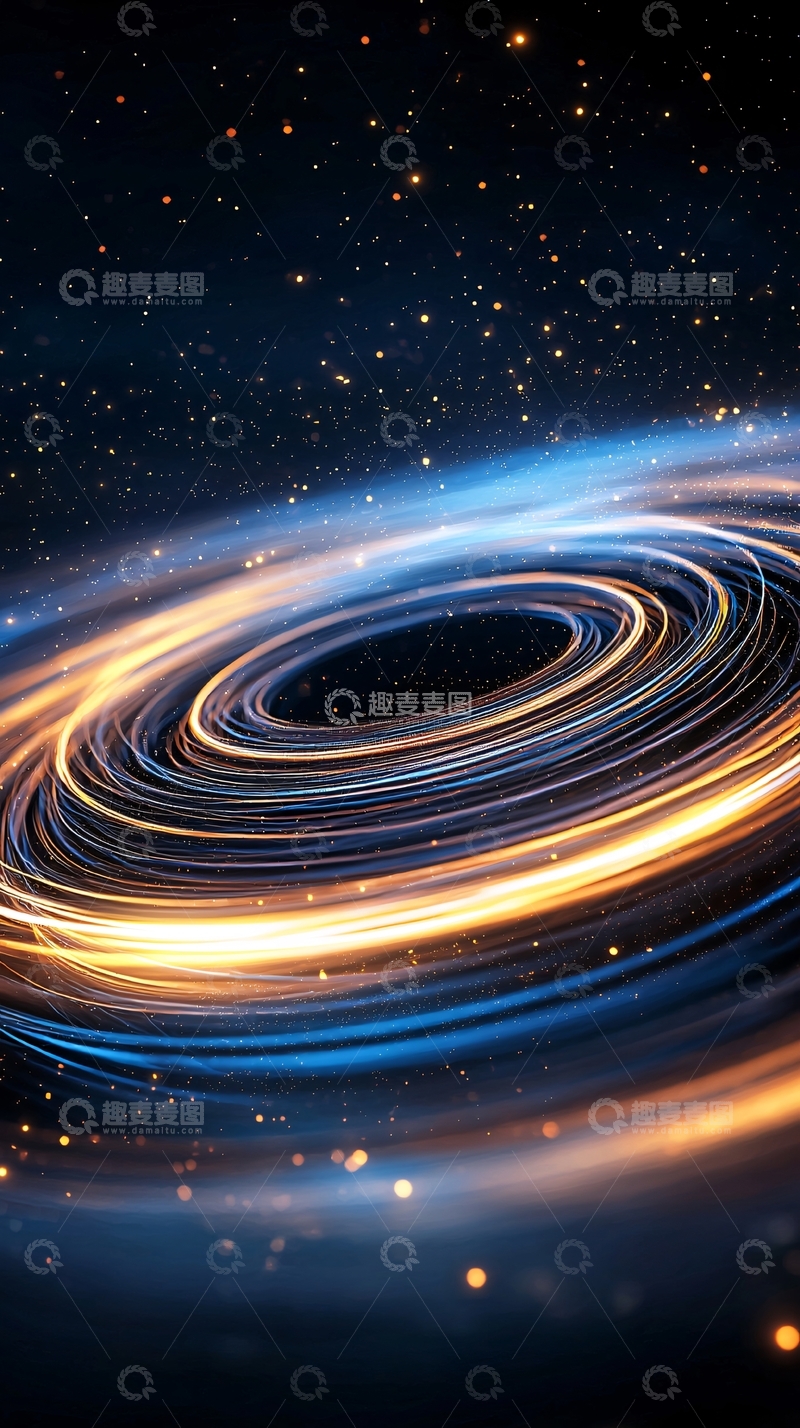高清大图下载【趣麦麦图】绚丽的星空漩涡