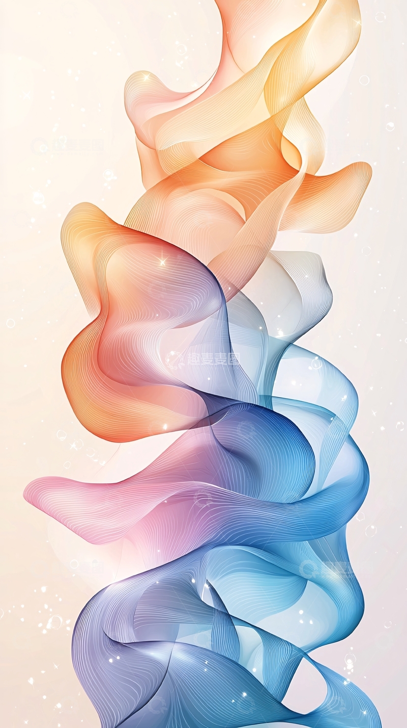 高清大图下载【趣麦麦图】彩色烟雾缭绕背景