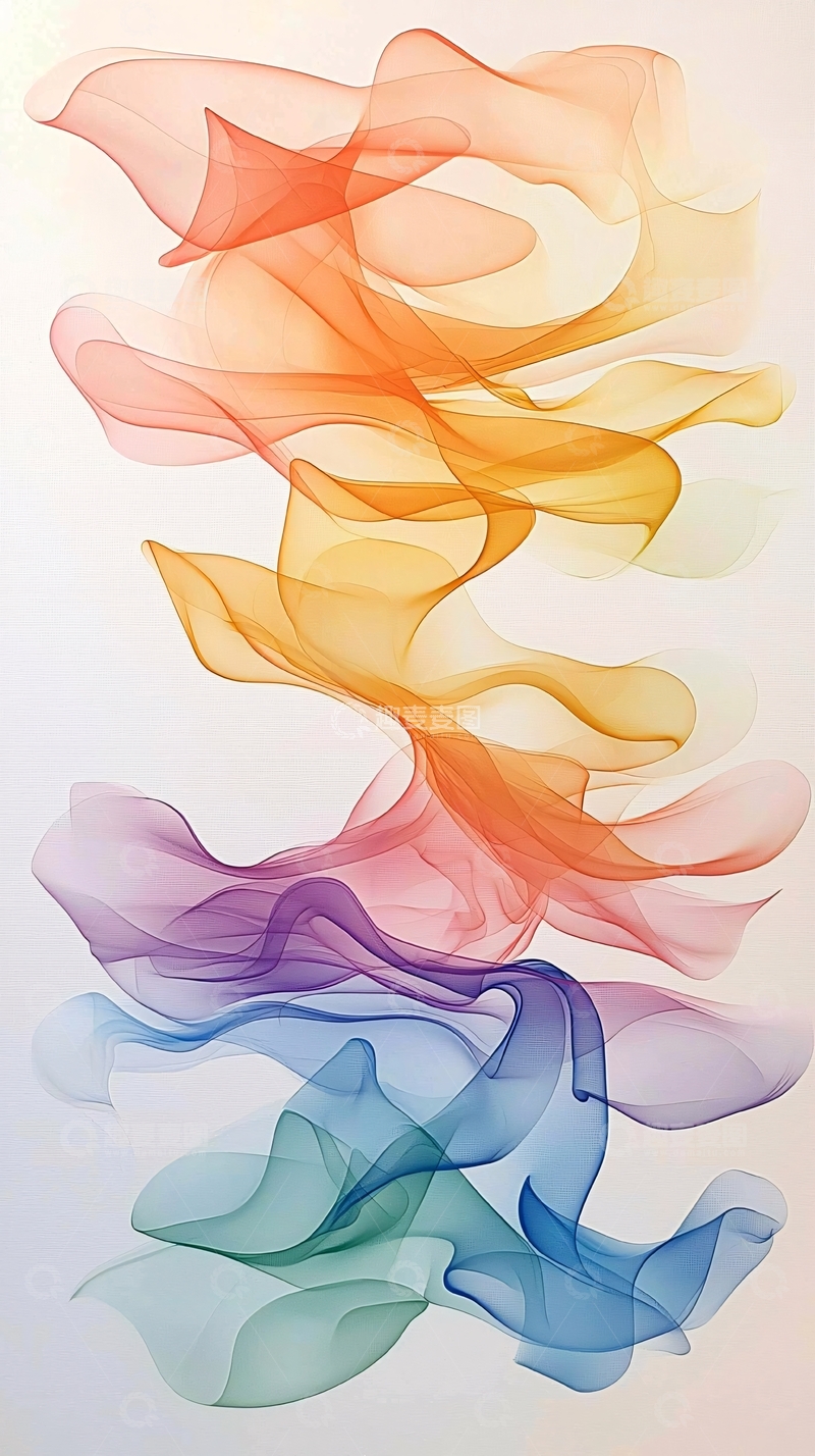 高清大图下载【趣麦麦图】彩色烟雾流动抽象背景