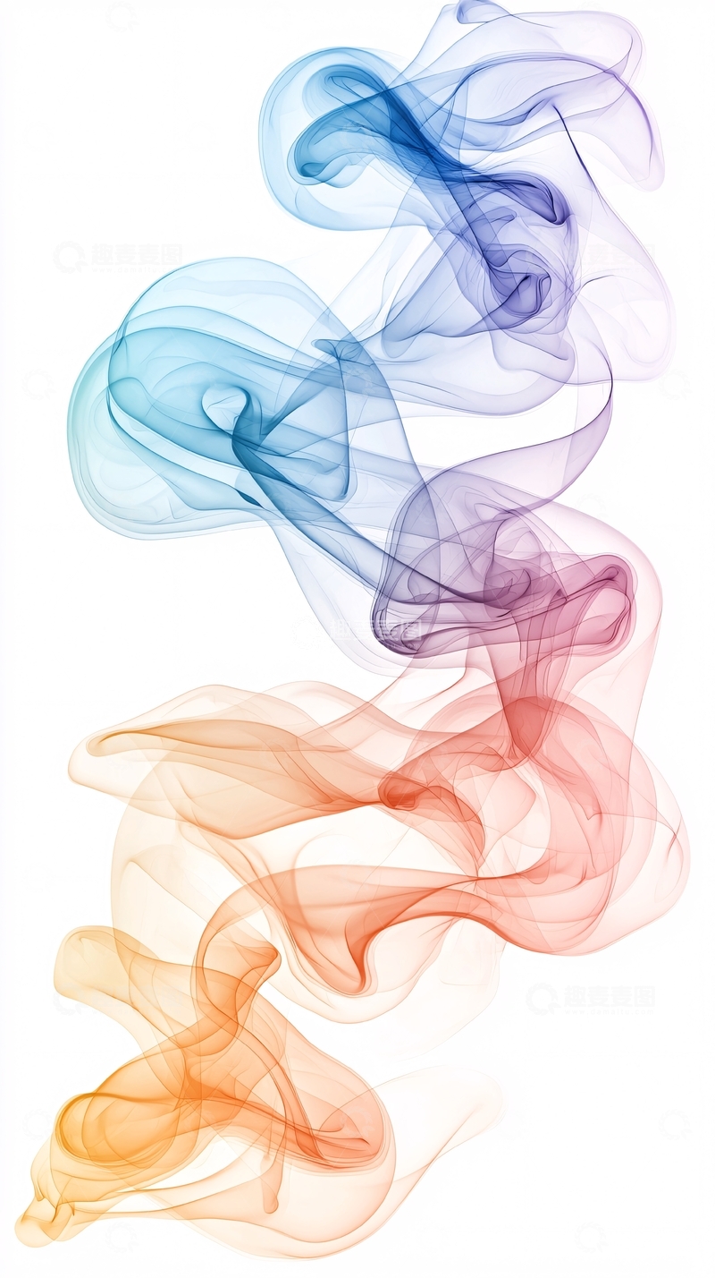 高清大图下载【趣麦麦图】彩色烟雾上升流动