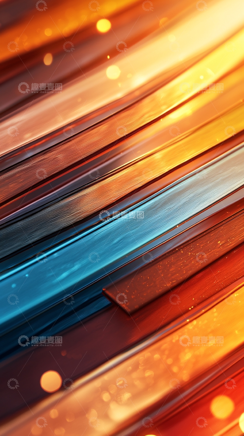 高清大图下载【趣麦麦图】彩色金属条纹光影
