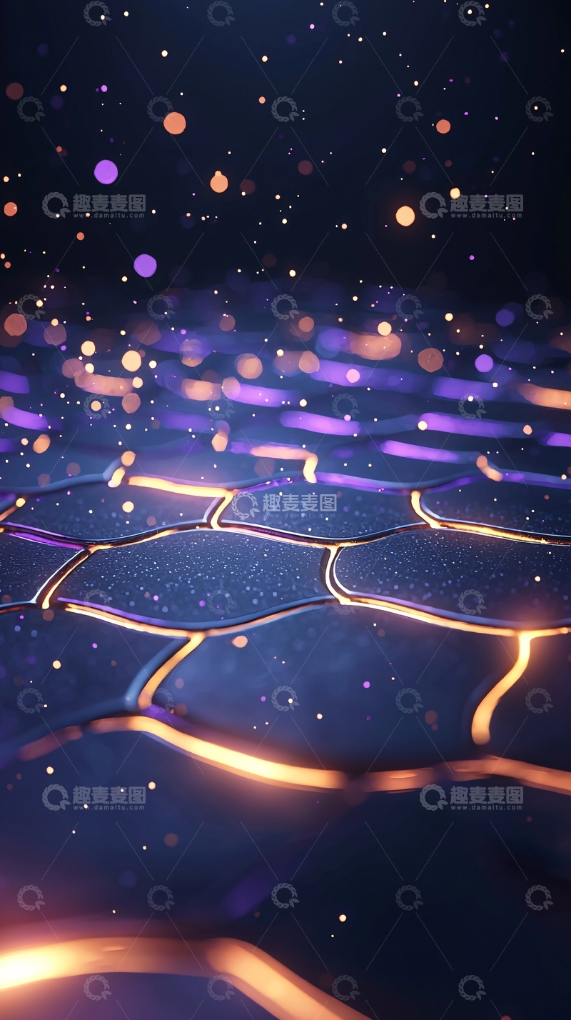 高清大图下载【趣麦麦图】科幻感的六边形表面