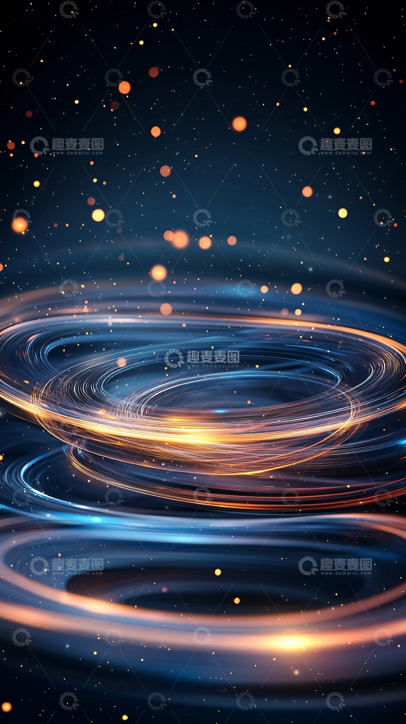 高清大图下载【趣麦麦图】蓝色光晕围绕
