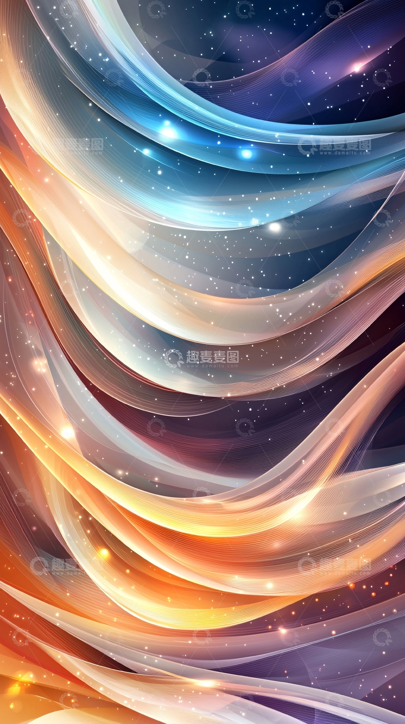 高清大图下载【趣麦麦图】流动的光线和色彩背景