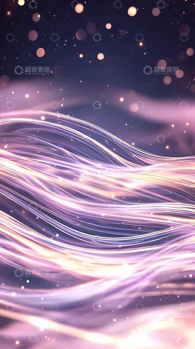 高清大图下载【趣麦麦图】紫色光线流动