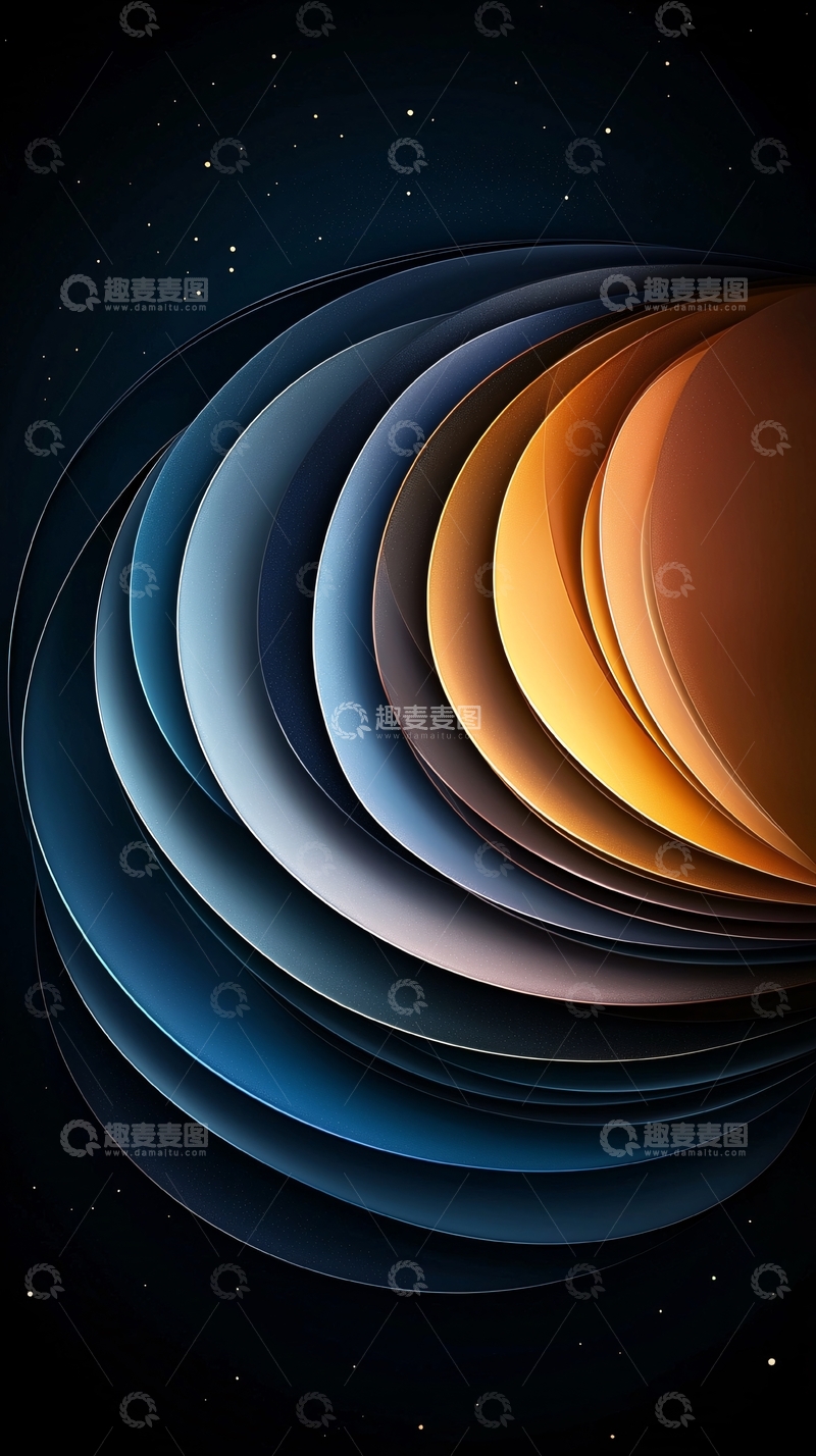 高清大图下载【趣麦麦图】抽象渐变曲线