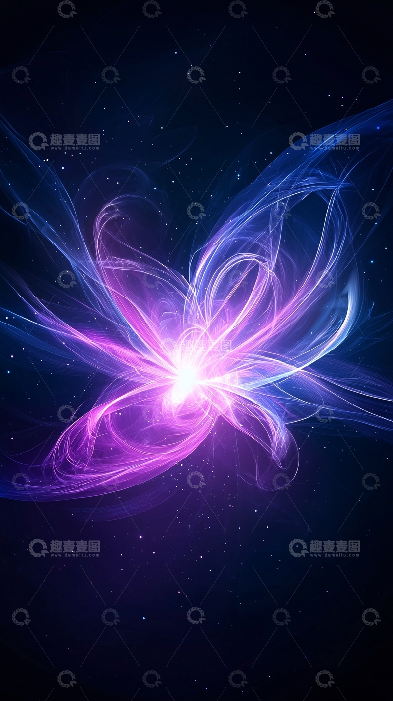 高清大图下载【趣麦麦图】星空下的紫色光芒