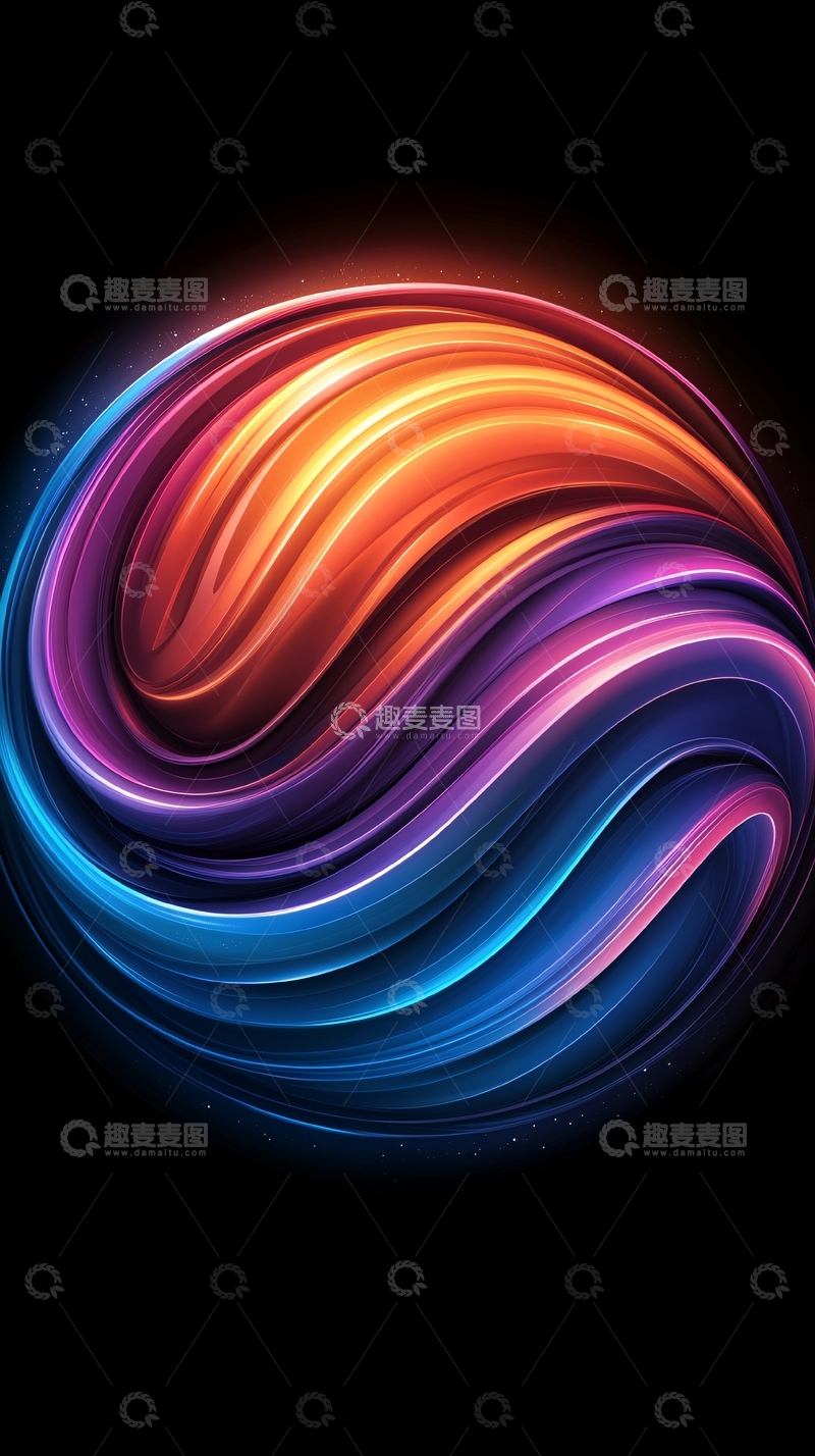 高清大图下载【趣麦麦图】色彩漩涡光晕背景