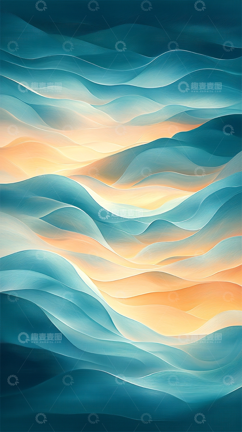 高清大图下载【趣麦麦图】抽象水彩波浪背景
