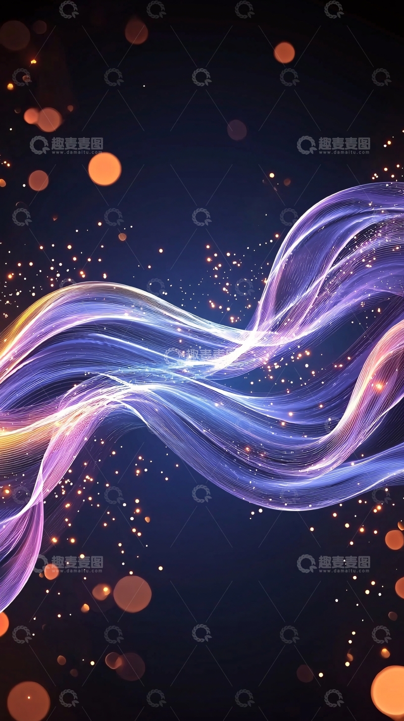 高清大图下载【趣麦麦图】光线流动波纹渐变背景