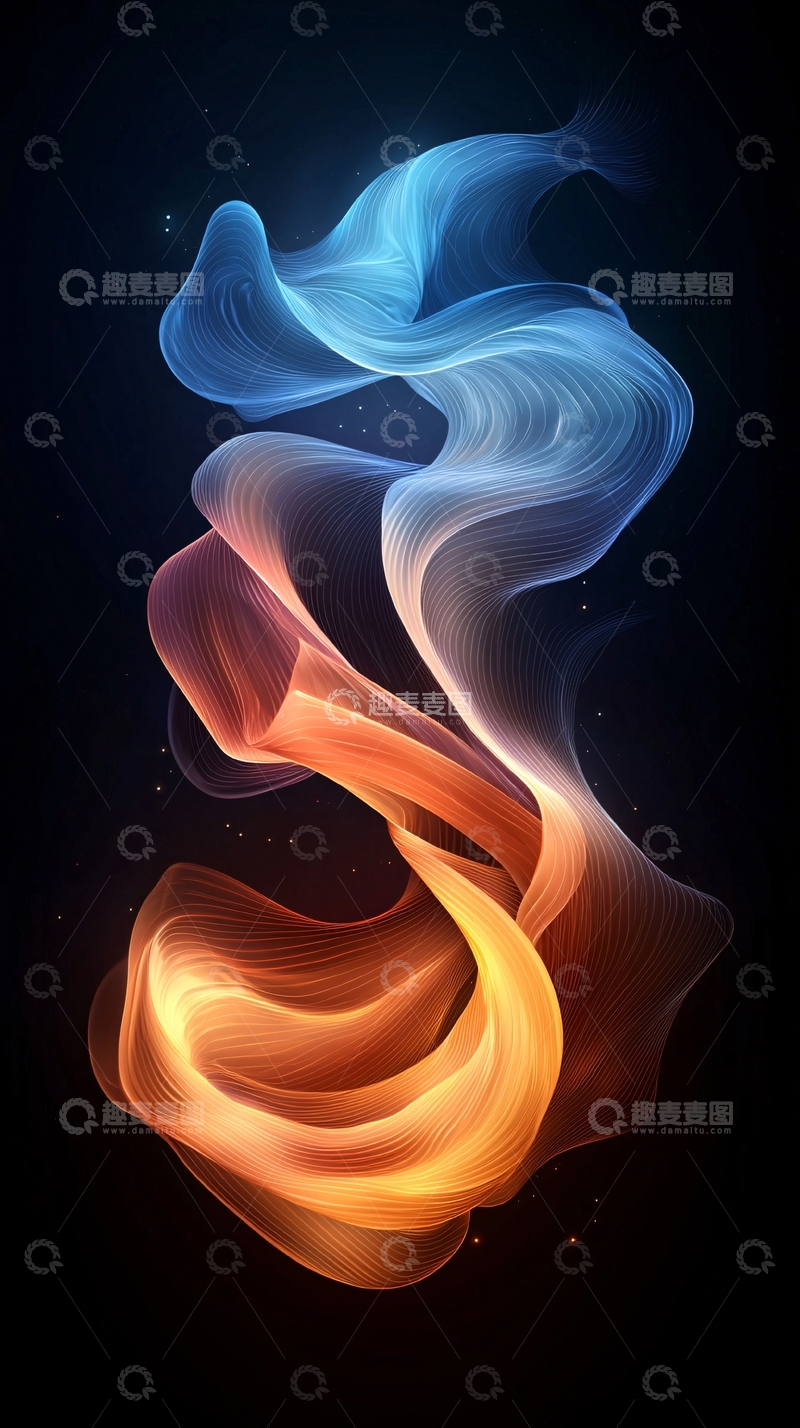 高清大图下载【趣麦麦图】抽象艺术流体渐变背景
