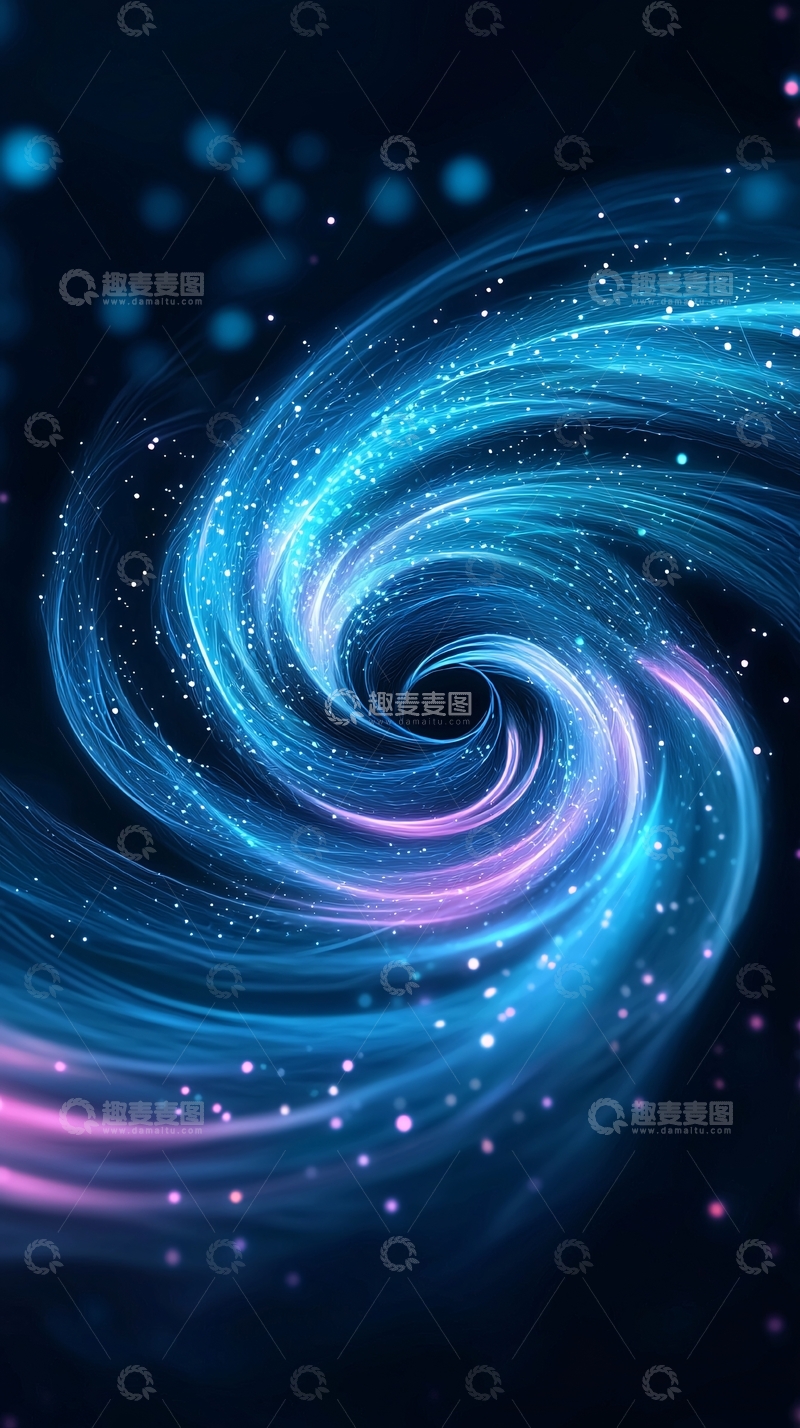 高清大图下载【趣麦麦图】蓝色漩涡高清图片