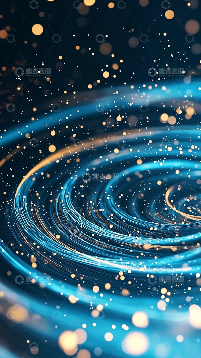 高清大图下载【趣麦麦图】蓝色光线漩涡