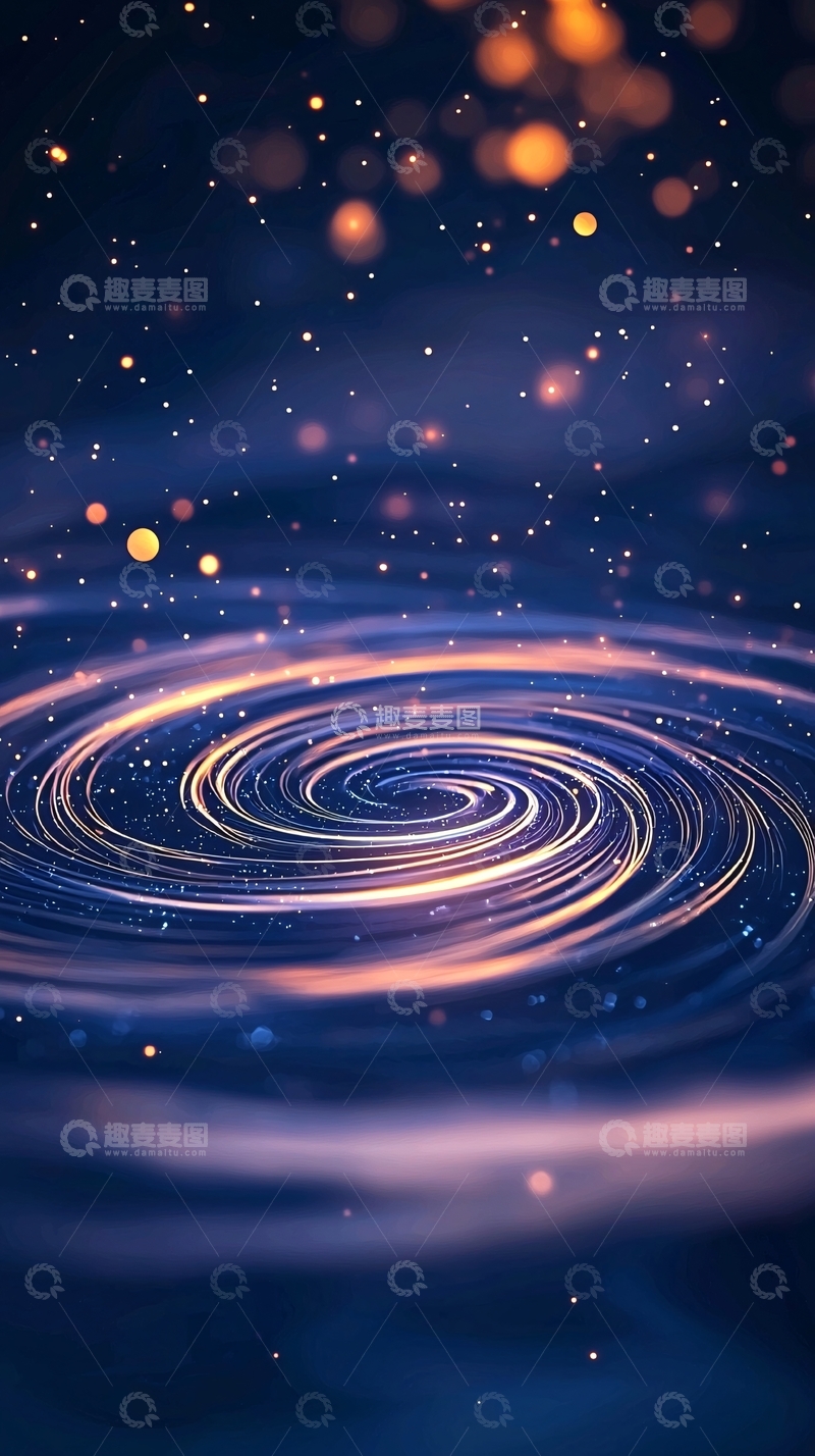 高清大图下载【趣麦麦图】梦幻星空漩涡背景图