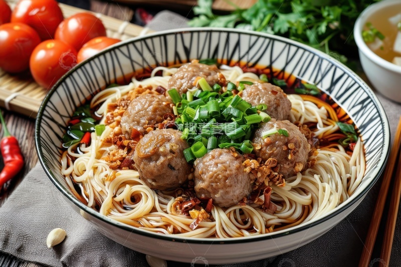 高清大图下载【趣麦麦图】一碗丸子拉面