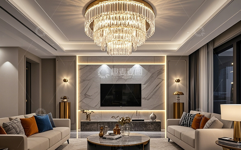 高清大图下载【趣麦麦图】现代客厅12