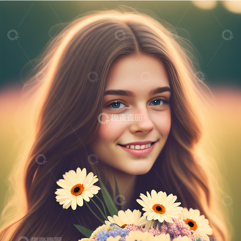 高清大图下载【趣麦麦图】阳光女青年头像
