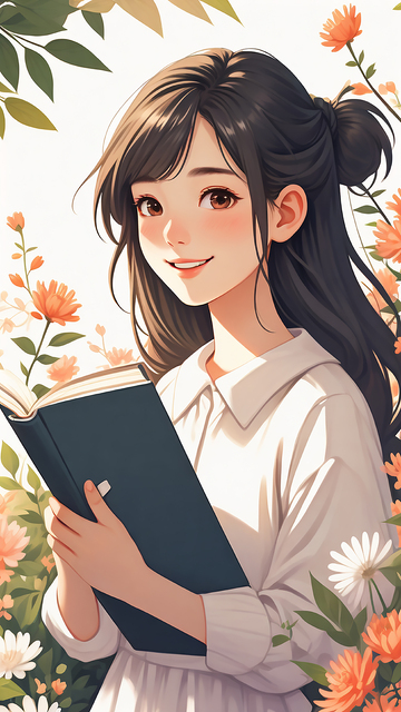 读书的女学生