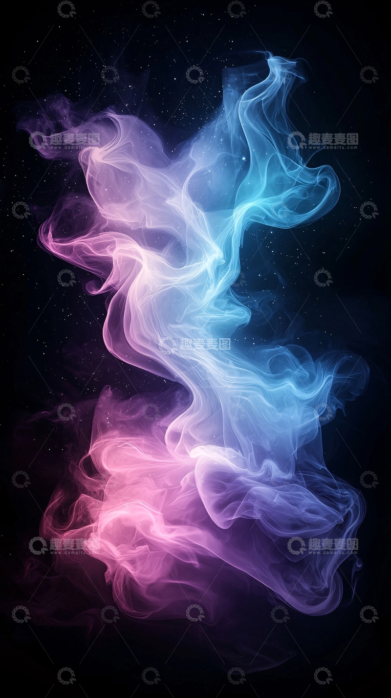 高清大图下载【趣麦麦图】梦幻彩色烟雾背景